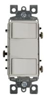 Leviton 1754-ILW 15 Amp, 120 Volt, Individual Switches, 2 Switch Combination, Illuminated Dual Rocker, White