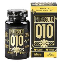 Cvetita Herbal,Pure Gold Co Enzyme Q10 CoQ10 60 softgels Supplement with Green Tea Extract,Ubiquinol,Powerful Antioxidant,General Health and Energy,High Strength,Skin Support,Exercise Performance