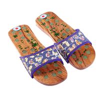HEALIFTY 1 Pair Foot Massage Slippers Foot Massage Womens House Slippers Relief Foot Pain Relaxation Summer Slippers Size 39 (Navy)