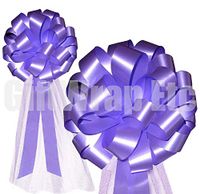 Lavender Wedding Pull Bows with Tulle Tails - 8" Wide, Set of 6, Eater, Holiday Decor, Garland, Baby Shower, Birthday, Wreath, Gift Bow, Spring, School Dance, Fundraiser, Mother's Day