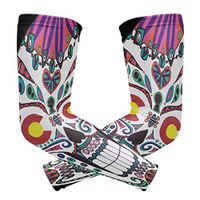 Anyangquji Sugar Skull with Colorado Flag Eyes Arm Sleeve Protectiv for Man Elbow Brace for Arthritis (1 Pair)