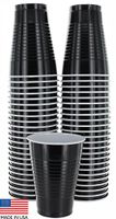 Amcrate Black Colored 12-Ounce Disposable Plastic Party Cups - Ideal for Weddings, Party’s, Birthdays, Dinners, Lunch’s. (Pack of 50)