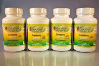 Cranberry 140mg, Urinary Tract, Heart, Blood Circulation - Various Sizes (4 Bottles - 240 [4x60] Capsules)