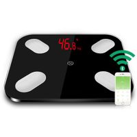 Bluetooth Body Fat Analyzer Digital Weight Scale,Black