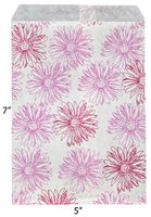 Novel Box® Floral Print Paper Gift Candy Jewelry Merchandise Bag Bundle 5X7" (100 Count) + Custom NB Pouch