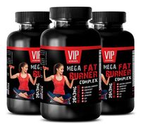 Fat Burner and Energy Booster - MEGA Fat Burner Complex 2645 Mg - Energy and Focus Supplement - 3 Bottles (270 Capsules)