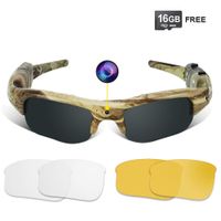 WISEUP 16GB 1280x720P HD Camo Sunglasses Hidden Camera Hunting Glasses Video Recorder Mini DV Camcorder Support Photo Taking