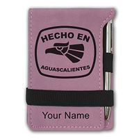 Mini Notepad, Hecho en Aguascalientes, Personalized Engraving Included (Pink)