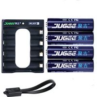 JUGEE 1.5V Rechargeable Battery AA 3000mWh Rechargeable Lithium Li-Ion Batteries with USB Charger (4-Pack)