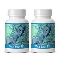 Water Away Diuretic - Water Away Pills (Diuretic Formula) - Green Tea Supplement Fat Burner - 2 Bottles 120 Capsules