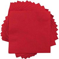 JAM PAPER Medium Lunch Napkins - 6 1/2 x 6 1/2 - Red - 600/Box