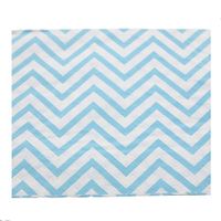 Youmewell Disposable Party Napkins Blue Chevron Paper Beverage Napkins,3-Ply,100 Count