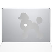 The Decal Guru I Love My Poodle Decal Vinyl Sticker, 13" MacBook Pro (2015 & Older Models), Silver (1474-MAC-13P-S)