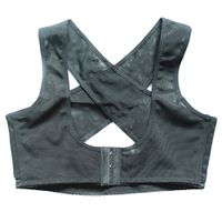 Black Lady X Type Posture Shoulder Back Chest Corrector Brace Belt Vext for Women Girls (L)