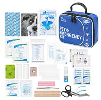ZEFYR Emergency Pet First Aid Kit with Vet Wrap, Styptic Powder & Bitter Spray. Ideal for Hiking, Travelling, Camping, Outdoor & Indoor Activities