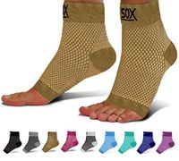 SB SOX Compression Foot Sleeves for Men & Women - BEST Plantar Fasciitis Socks for Plantar Fasciitis Pain Relief, Heel Pain, and Treatment for Everyday Use with Arch Support (Nude, Large)