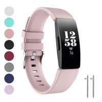 Watbro Bands Compatible with Fitbit Inspire HR/Fitbit Inspire/Fitbit Ace 2, Soft Silicone Sports Replacement Wristband, Water Resistant Fitness Straps Multi Color for Women Men Large Small