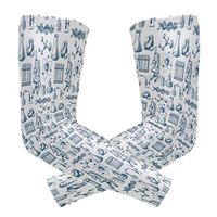 Men's UV Protection Arm Sleeve Blue Chemistry Equipment Art Compression Arm Sleeve, Skin Protection Cooler Cycling Sleeves for Outdoor Activities to Cover Arms