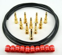 George l's deluxe Black Cable kit - Red caps