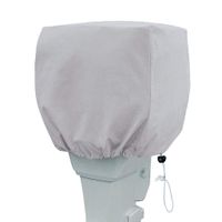 PrimeShield Heavy Duty Outboard Motor Cover 600D Waterproof Motor Hood Cover Grey