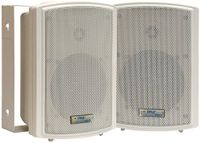 Dual Waterproof Outdoor Speaker System - 5.25 Inch Pair of White Weatherproof Wall/Ceiling Mounted Speakers w/Heavy Duty Grill, Universal Mount - for Use in The Pool, Patio, Indoor - Pyle PDWR5T