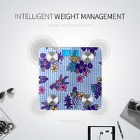 Bluetooth Body Weight Scale Cartoon Beautiful Instrument Ukulele Body Fat Scales Body Fat Composition Monitor Analyzer with Smartphone App for Body Management-396 Lbs