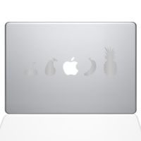 The Decal Guru Fruit Lineup MacBook Decal Vinyl Sticker - 13" MacBook Pro (2016 & Newer) - Silver (1336-MAC-13X-S)