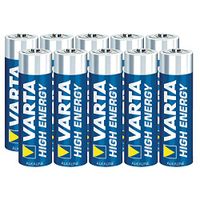 Varta High Energy AA 10pk Shrink Wrap Alkaline KC2 LR6 Batteries FAST USA SHIP