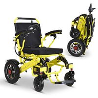 2020 Model Wide Seats Fold & Travel Lightweight Wheelchair Motor Motorized Wheelchairs Electric Silla De Ruedas Power Wheelchair Power Scooter Aviation Travel Safe Heavy Duty Mobility Aids Chair