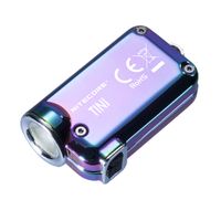 Nitecore TINI-SSTC Lumen Super Stainless Steel USB Rechargeable Keychain Flashlight, Small, Tropical
