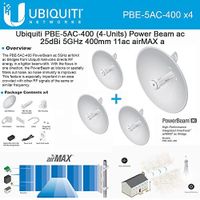 Ubiquiti PowerBeam AC PBE-5AC-400 4-PACK 25dBi 5GHz 25+km airMAX