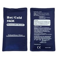2PCs Hot and Cold Gel Packs Convenient Re-usable Hot/Cold Packs Gel Ice Packs for Neck Back 200g(23x13 cm,Dark Blue)