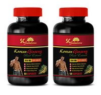 Brain and Memory herb - Korean Ginseng 350MG - panax quinquefolius Powder - 120 Capsules (2 Bottles)