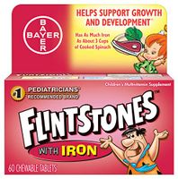 Flintstones Chewable Tablets With Iron 60 Tablets ( Pack of 6)