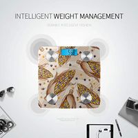 LYAOE Bluetooth Body Fat Scale Indian Corn Pattern Smart Wireless Scale with LCD Display Measuring Body Weight Bmi and Health Digital Scale