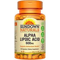 Sundown Naturals Super Alpha Lipoic Acid, 600mg, Capsules 60 ea (Pack of 4)