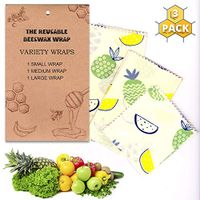 Beeswax Food Wrap (Green Pineapple) 3 Pack. Organic, washable, reusable, eco friendly, natural, environmentally safe alternative to plastics like saran wrap