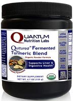 Qultured Fermented Turmeric Blend, 4.7 oz Powder, USDA Organic and Vegan - Fermented Turmeric Rhizome with Naturally Occurring curcuminoids and Organic Ginger Root