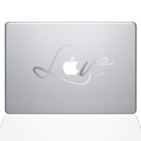 The Decal Guru 1780-MAC-15P-S Love's Signature Decal Vinyl Sticker, 15" MacBook Pro (2015 & Older), Silver