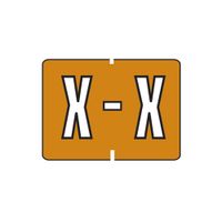 Smead A-Z Color-Coded Labels, X, Light Brown, 252 Labels per Pack (22045)