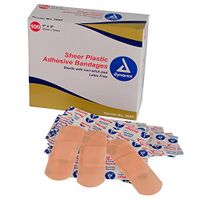 100 Sheer Plastic Strips 1" X 3"