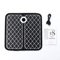 Lovelychica EMS Foot Massage Mat, USB Rechargeable 6 Modes Foot Massager with Heat for Promoting Blood Circulation Relaxing Pressure Muscle Pain Relief with display (Black)