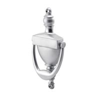 Deluxe Door Knocker, 5-13/16 in. Hole Center Spacing, Decast Construction, Satin Nickel Plated Finish, Pack of 1