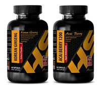 libido Natural - Korean Ginseng – ACAI Berry 1200 - acai Pills - Combo (2 Bottles)