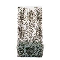 25ct Small Elegant Black"Laced Roses" 7x2x3" Cello Cellophane Treat Food Snack Bags nfLG -586