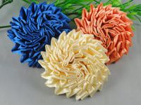 18pcs High-Grade Ribbon Roses Applique/Craft/DIY of Pick Color (Mix)