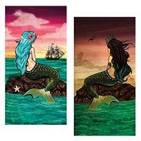 Decorative Matches, (Set of 3 Match Boxes) Long Wooden Matches,Strike Strip on Side of Box- Colored Match Tips- Candle and Fireplace Wooden Matches 4.375" x 2.35" x .75" (Wishing Mermaids)