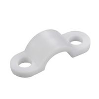 uxcell 50pcs Nylon Cable Clamp Wire Tube Fastener Fixing Clip Curve White