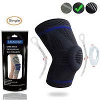 Lexniush Knee Brace Compression Sleeve - Best Knee Braces for Women & Men, Knee Sleeves Knee Support for Arthritis, Meniscus Tear, Joint Pain Relief & Sports Injury Recovery, Grey