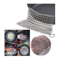 JAWM Stainless Steel 316 Cast Iron Cleaner Brush Scrubber For Cast Iron Pan Cast, Ultra-hygienic and dishwasher safe household scouring pad